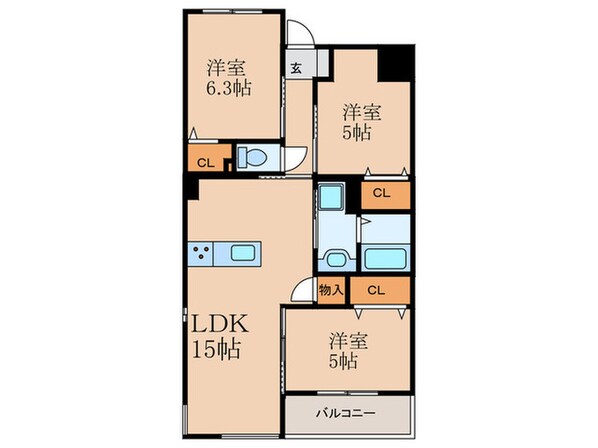 ＣＩＴＲＵＳ　ＴＲＥＥの物件間取画像